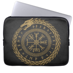 Vegvisir Nordische Schlange Runenkreis Design Laptopschutzhülle