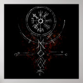 Vegvisir Norse Compass Poster (Vorne)
