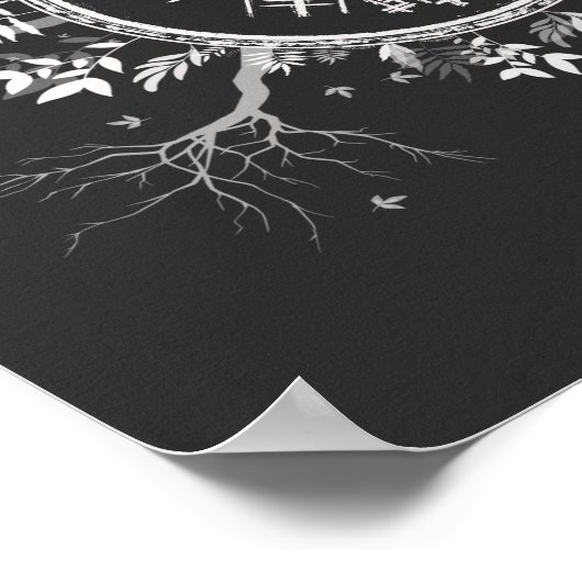 Vegvisir Norse Viking Compass Poster (Ecke)