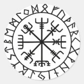 “Vegvisir” pegatina coche Runder Aufkleber (Vorderseite)