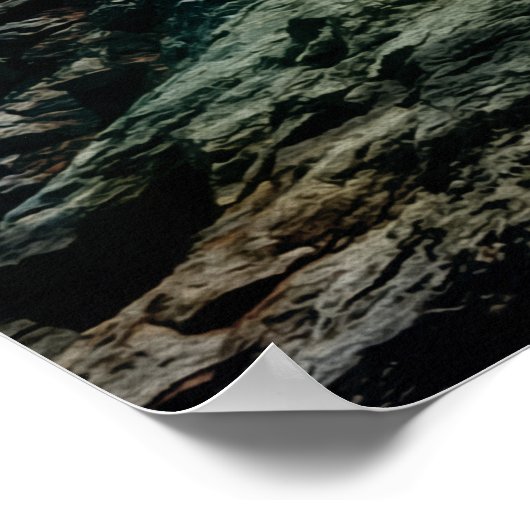 Vegvisir Tree Moon landscape Poster (Ecke)