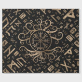Vegvisir Tree of life Yggdrasil and Runes Geschenkpapier (Flach)