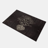 Vegvisir und Baum des Lebens - Yggdrasil Fußmatte (Schrägansicht)