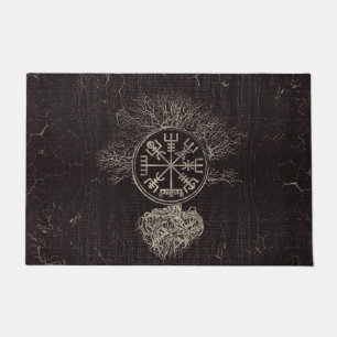Vegvisir und Baum des Lebens - Yggdrasil Fußmatte