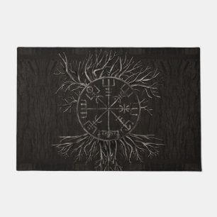 Vegvisir und Baum des Lebens Yggdrasil Fußmatte