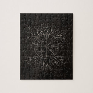 Vegvisir und Baum des Lebens Yggdrasil Puzzle