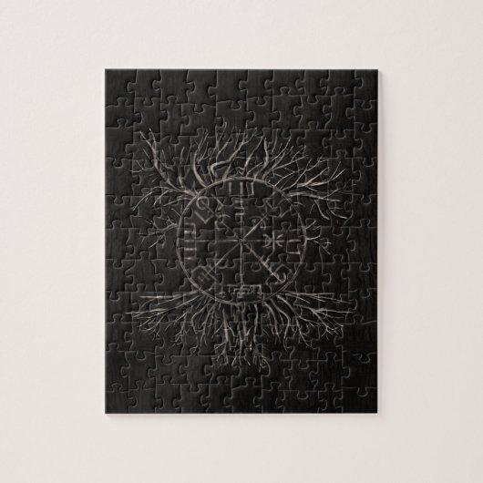 Vegvisir und Baum des Lebens Yggdrasil Puzzle (Vertikal)