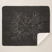 Vegvisir und Baum des Lebens Yggdrasil Sherpadecke (Vorderseite (Horizontal))