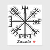 Vegvísir (Viking Compass) Aufkleber (Blatt)