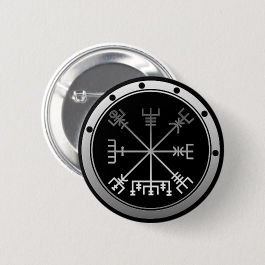 Vegvisir Viking Compass Button (Vorne & Hinten)