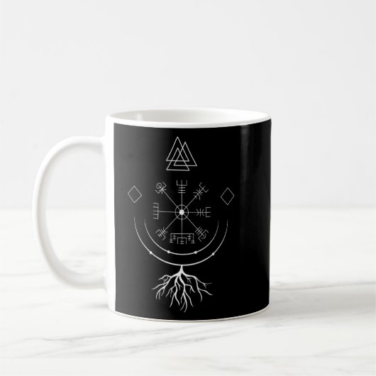 Vegvisir Viking Compass der nordischen Mythologie Kaffeetasse (Links)