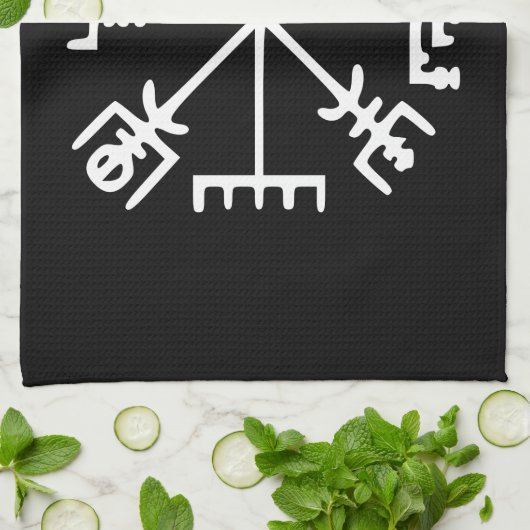 Vegvísir (Viking Compass) Geschirrtuch (Gefaltet)