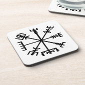 Vegvísir (Viking Compass) Getränkeuntersetzer (Linke Seite)
