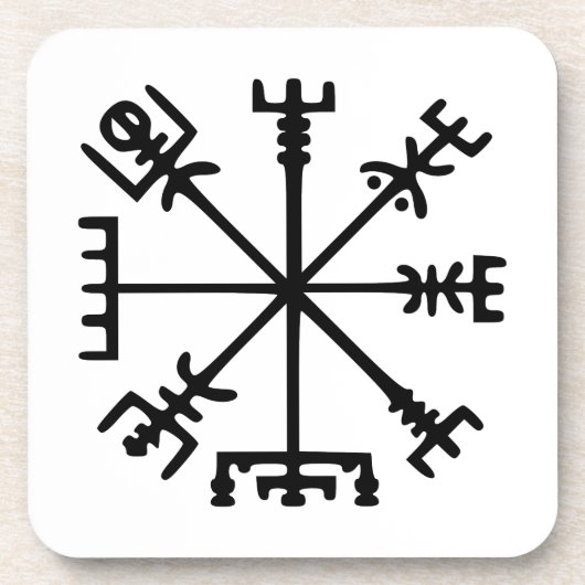 Vegvísir (Viking Compass) Getränkeuntersetzer (Vorderseite)