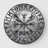 Vegvisir Viking Compass Große Wanduhr (Vorderseite)