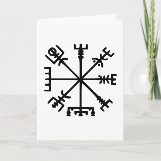 Vegvísir (Viking Compass) Karte (Vorderseite)
