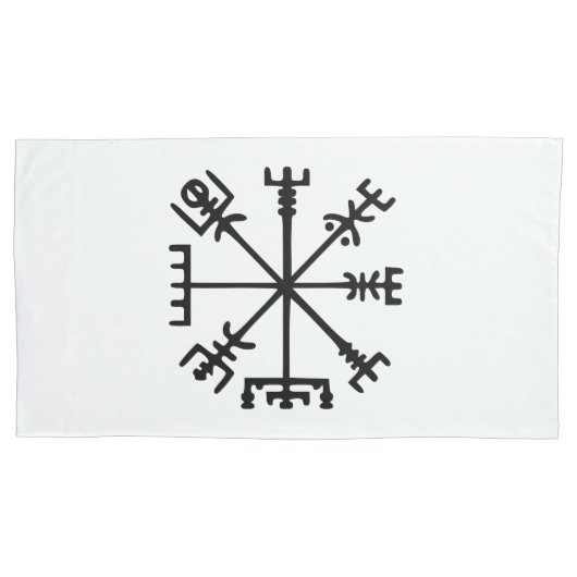 Vegvísir (Viking Compass) Kissenbezug (Vorderseite-Links)