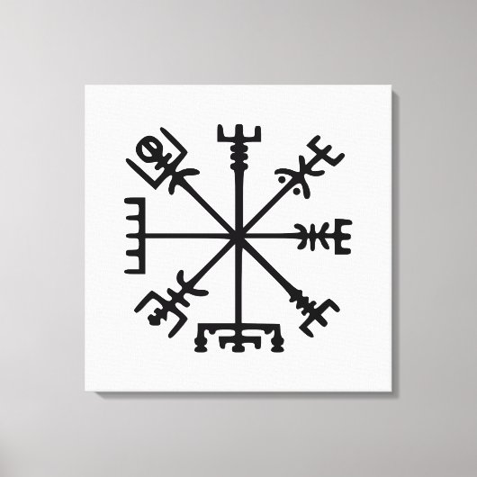 Vegvísir (Viking Compass) Leinwanddruck (Vorderseite)