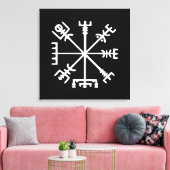 Vegvísir (Viking Compass) Leinwanddruck (Insitu (Wohnzimmer))