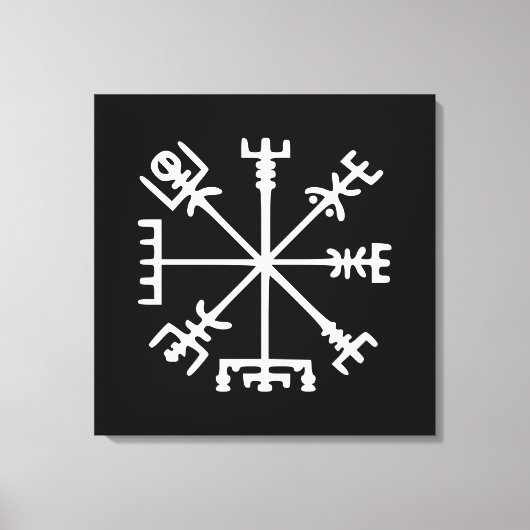 Vegvísir (Viking Compass) Leinwanddruck (Vorderseite)