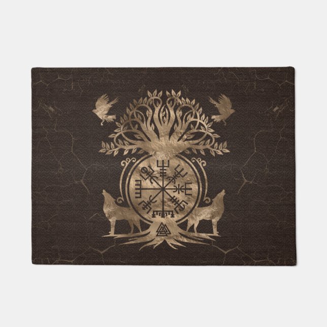 Vegvisir - Viking Compass Ornament Fußmatte (Vorderseite)