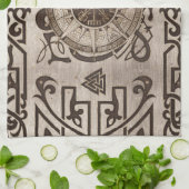 Vegvisir - Viking Compass Ornament Geschirrtuch (Gefaltet)