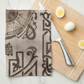 Vegvisir - Viking Compass Ornament Geschirrtuch (Viertel Falte)