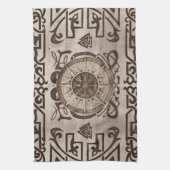 Vegvisir - Viking Compass Ornament Geschirrtuch (Vertikal)