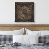 Vegvisir - Viking Compass Ornament Leinwanddruck (Insitu (Schlafzimmer))