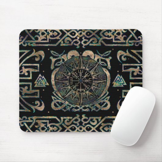 Vegvisir - Viking Compass Ornament Mousepad (Mit Mouse)