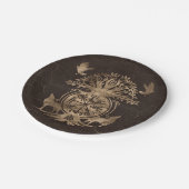 Vegvisir - Viking Compass Ornament Pappteller (Schrägansicht)