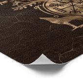 Vegvisir - Viking Compass Ornament Poster (Ecke)