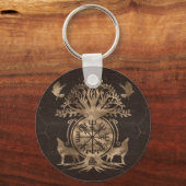 Vegvisir - Viking Compass Ornament Schlüsselanhänger (Vorderseite)