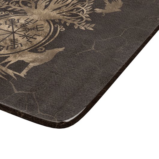 Vegvisir - Viking Compass Ornament Schneidebrett (Ecke)