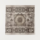 Vegvisir - Viking Compass Ornament Wandteppich (Vorderseite)