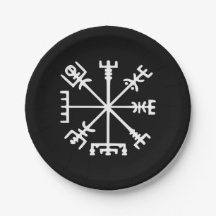 Vegvísir (Viking Compass) Pappteller