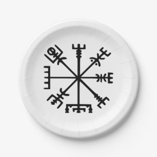 Vegvísir (Viking Compass) Pappteller