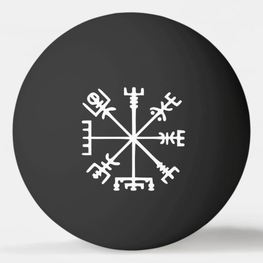 Vegvísir (Viking Compass) Ping Pong Ball Tischtennisball (Vorderseite)