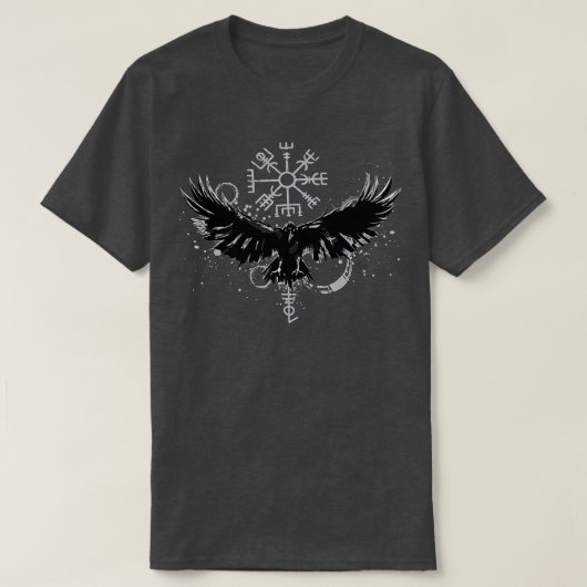 Vegvisir Viking Compass Ravens Viking  T-Shirt (Design vorne)