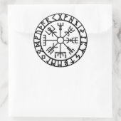 Vegvisir (Viking Compass) Rundaufkleber Runder Aufkleber (Tasche)