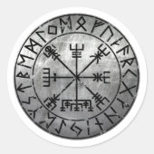 Vegvisir Viking Compass Runder Aufkleber (Vorderseite)