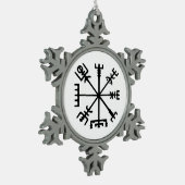Vegvísir (Viking Compass) Schneeflocken Zinn-Ornament (Links)
