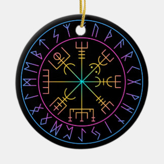 Vegvisir Viking Compass Symbol Design Keramik Ornament