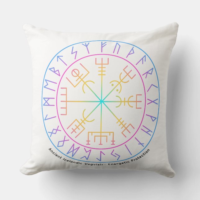 Vegvisir Viking Compass Symbol Design  Kissen (Vorderseite)