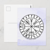 Vegvisir Viking Compass Symbol Design Postkarte (Vorne/Hinten)