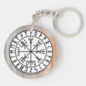 Vegvisir Viking Compass Symbol Design Schlüsselanhänger (Rückseite)