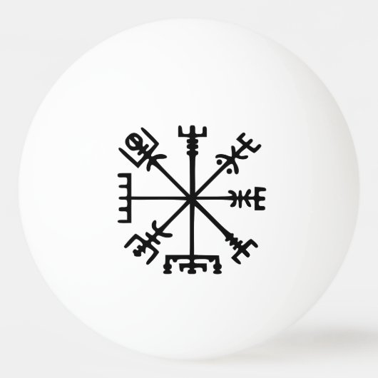 Vegvísir (Viking Compass) Tischtennisball (Vorderseite)
