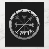Vegvisir Viking Compass Weinetikett (Einzelnes Label)