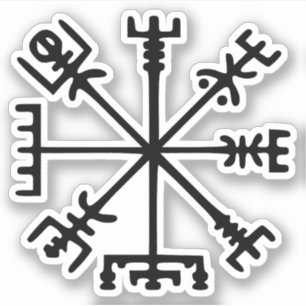 Vegvísir (Viking-Kompass) Aufkleber