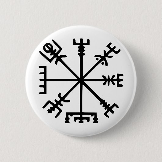 Vegvísir (Viking-Kompass) Button (Vorderseite)